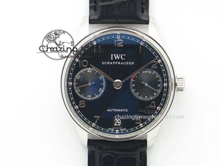 MIROTIME 0711 EasyCare Portuguese Real PR IW500705 ZF 1:1 Best Edition On Blue Leather Strap A52010 V 7310